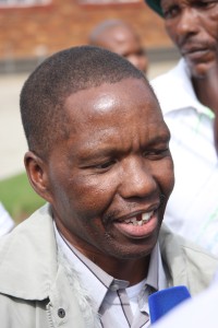 Mokoena as he walks out of Kroonstad prison 2011 (Photo: Wits Justice Project)